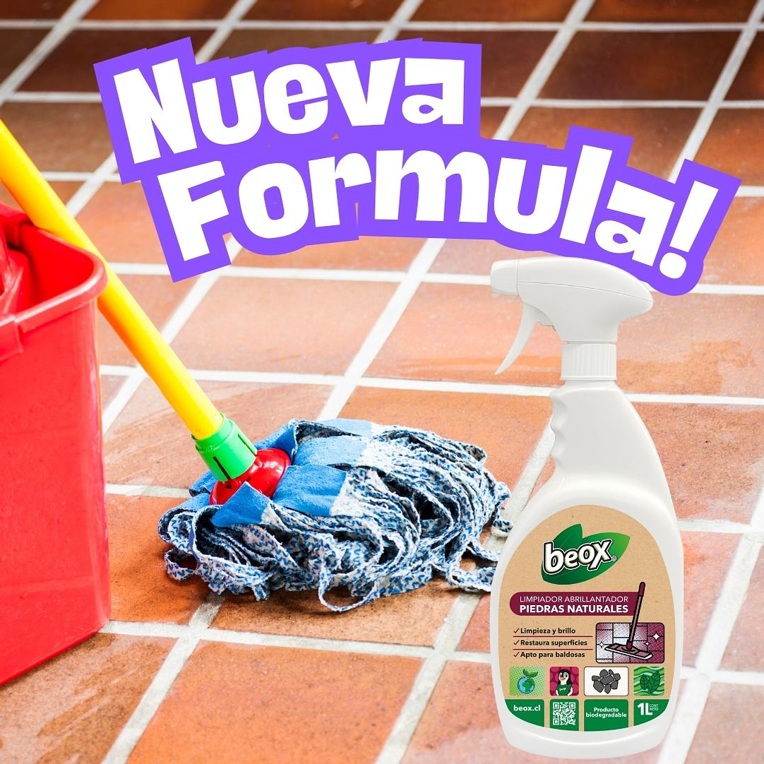 Limpiador Abrillantador Baldosas Y Piedras Naturales Beox® 1 Lt 4