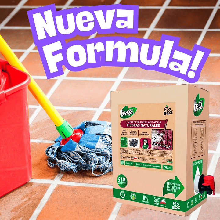 Limpiador Abrillantador Baldosas Y Piedras Naturales Beox® Ecobox 5 Lts 4