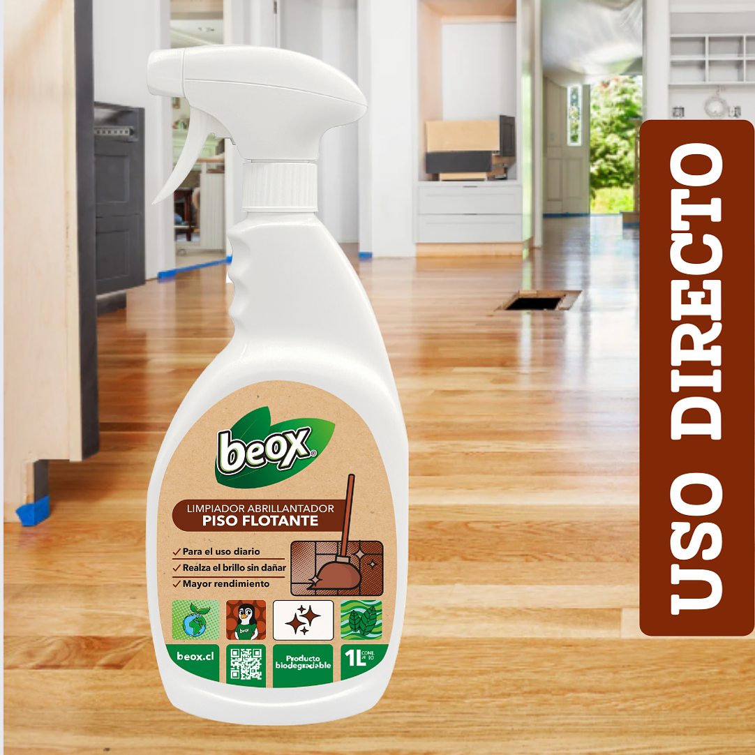 Limpiador Abrillantador Piso Flotante Y Parquet Beox® 1 Lt 2