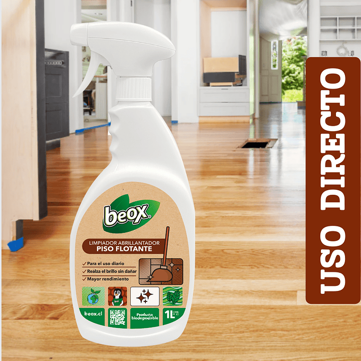 Limpiador Abrillantador Piso Flotante Y Parquet Beox® 1 Lt 2