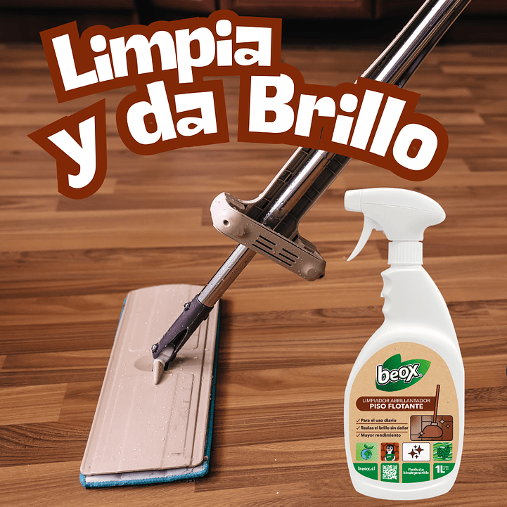 Limpiador Abrillantador Piso Flotante Y Parquet Beox® 1 Lt 4