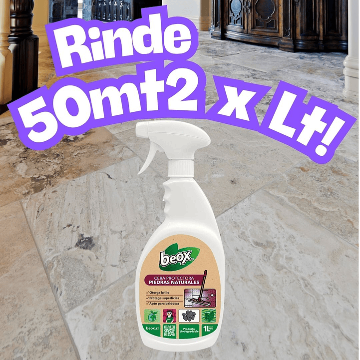 Cera Pisos Baldosas y Piedras Naturales  Beox® 1 Lt 2