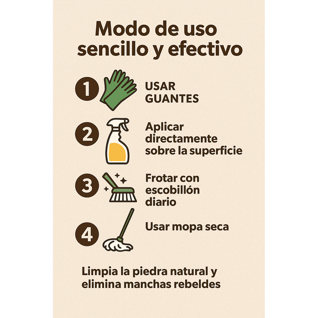 Removedor Manchas Baldosas Y Piedras Naturales Beox® 1 Lt 4