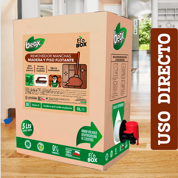 Removedor + Limpiador Piso Flotante/Laminado Beox® 5 Lts 3