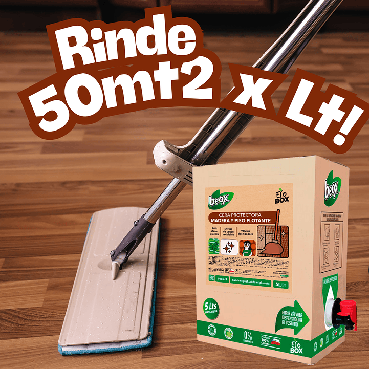 Cera para Piso Flotante y Parquet Beox® 5 Lts 3