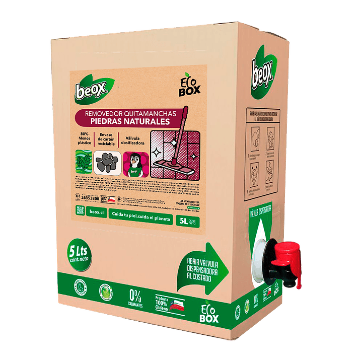 Removedor Manchas Baldosas Y Piedras Naturales Beox® Ecobox 5 Lts 1