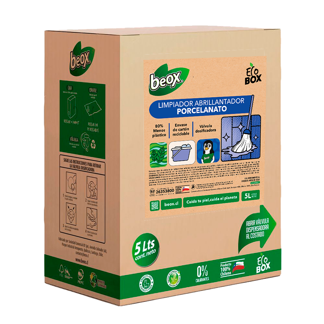 Limpiador Abrillantador Porcelanato Y Ceramicas Beox® Ecobox 5 Lts 3