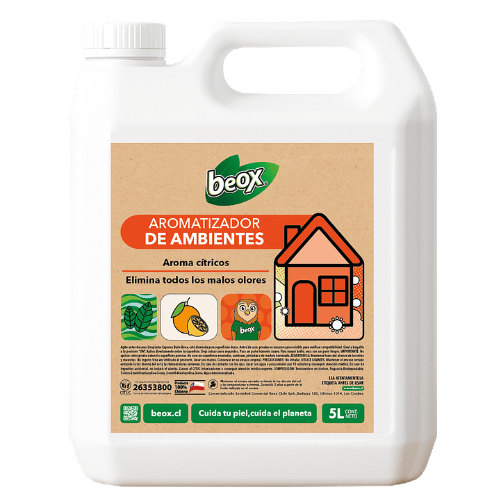 Aromatizador Telas Y Ambientes Citricos Beox® 5 Lts 1