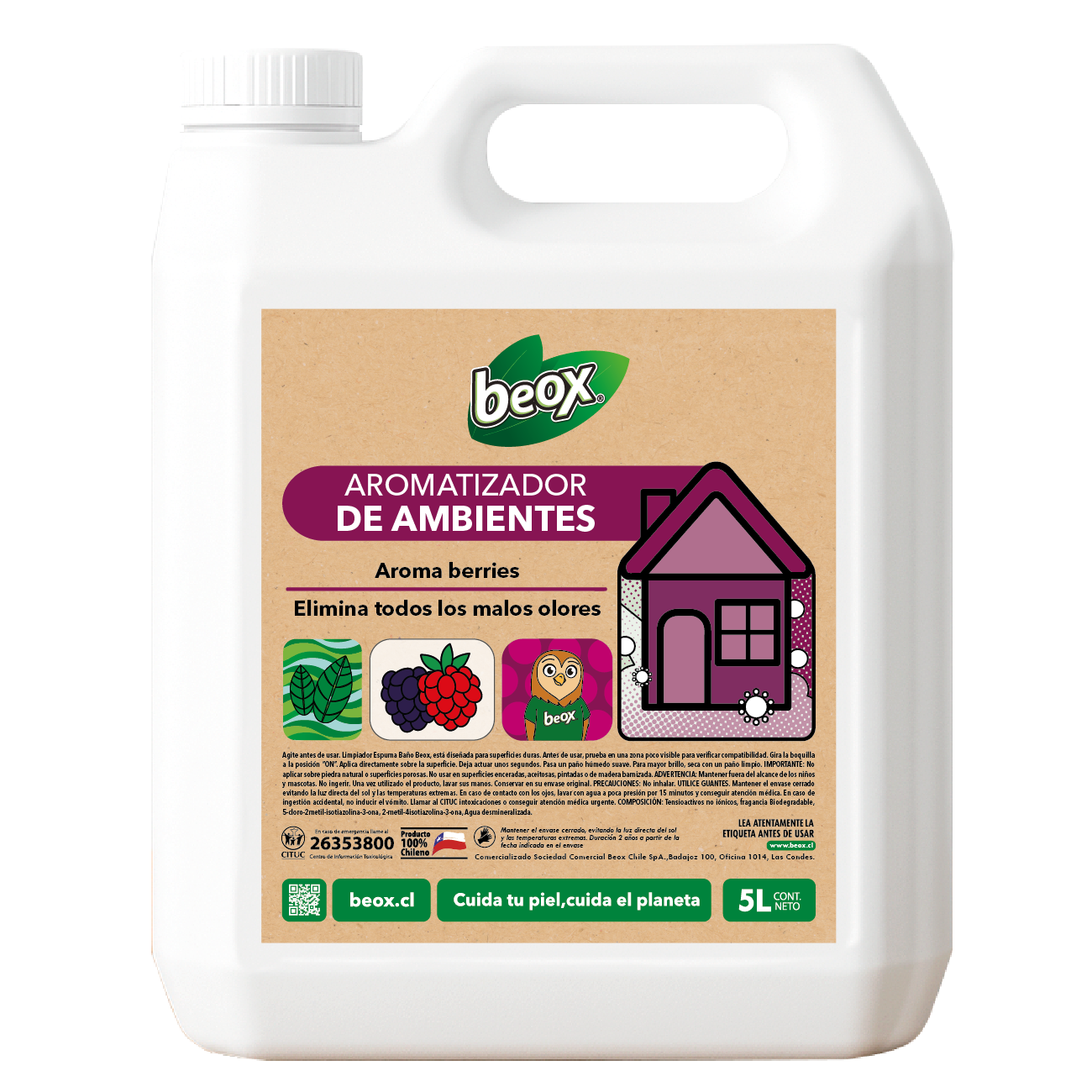 Aromatizador Telas Y Ambientes Berries Beox® 5Lts