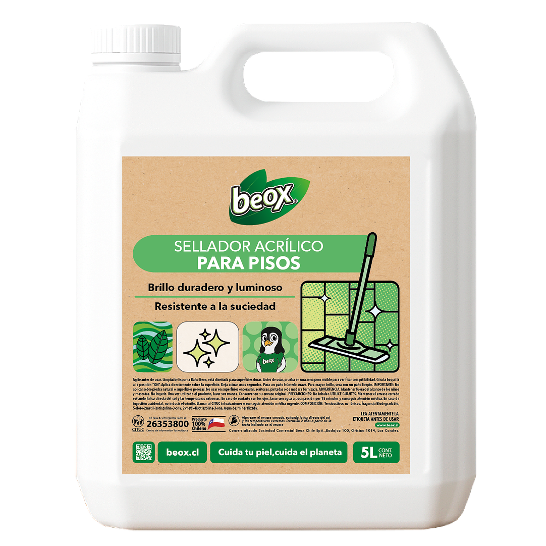 Sellador Acrilico Para Pisos Beox® 5 Lts 1