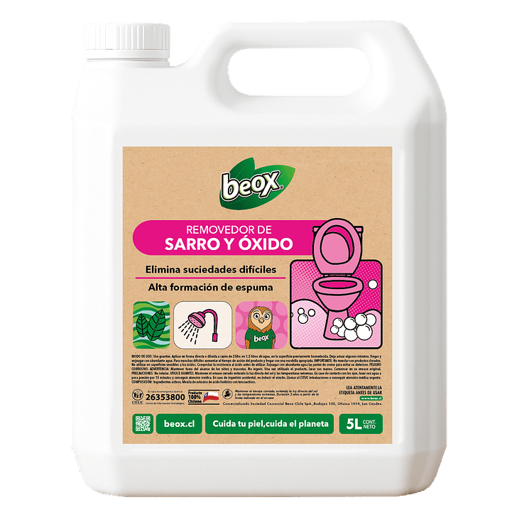 Removedor Sarro & Hongos Baños Beox® 5 Lts 1