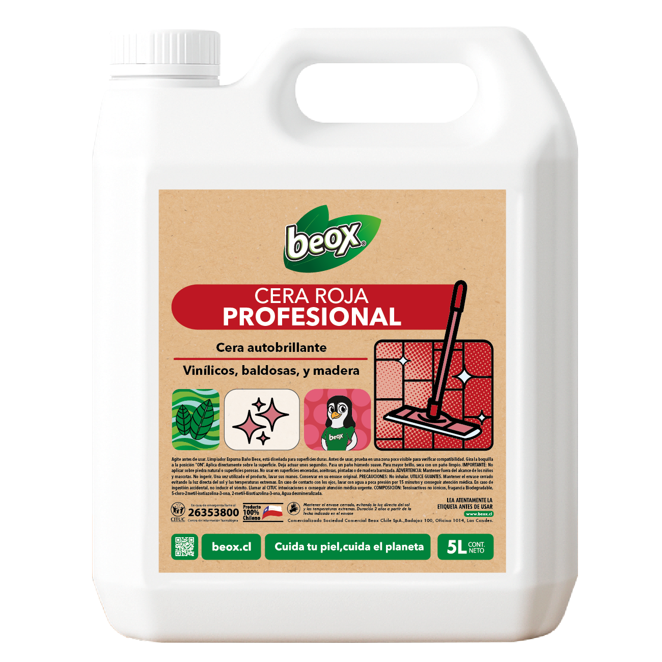 Cera Roja Profesional Beox® 5 Lts