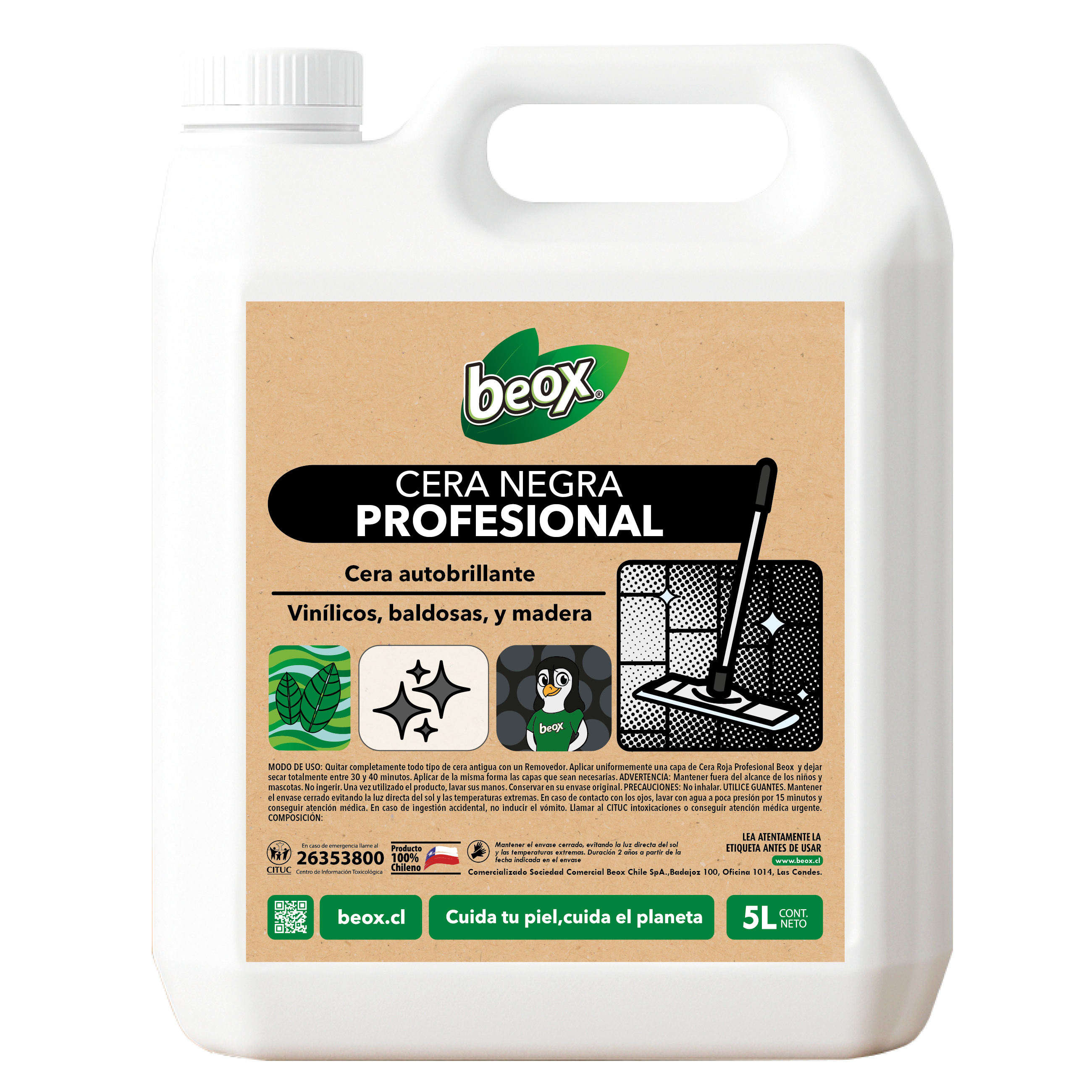 Cera Negra Profesional Beox® 5 Lts