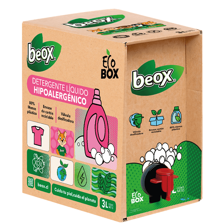 Detergente Hipoalergenico Beox® Ecobox 3 Lts 2