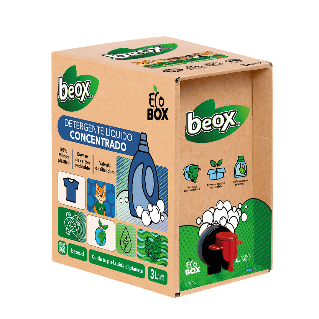 Detergente Liquido Ecologico Beox® Ecobox 3 Lts 1