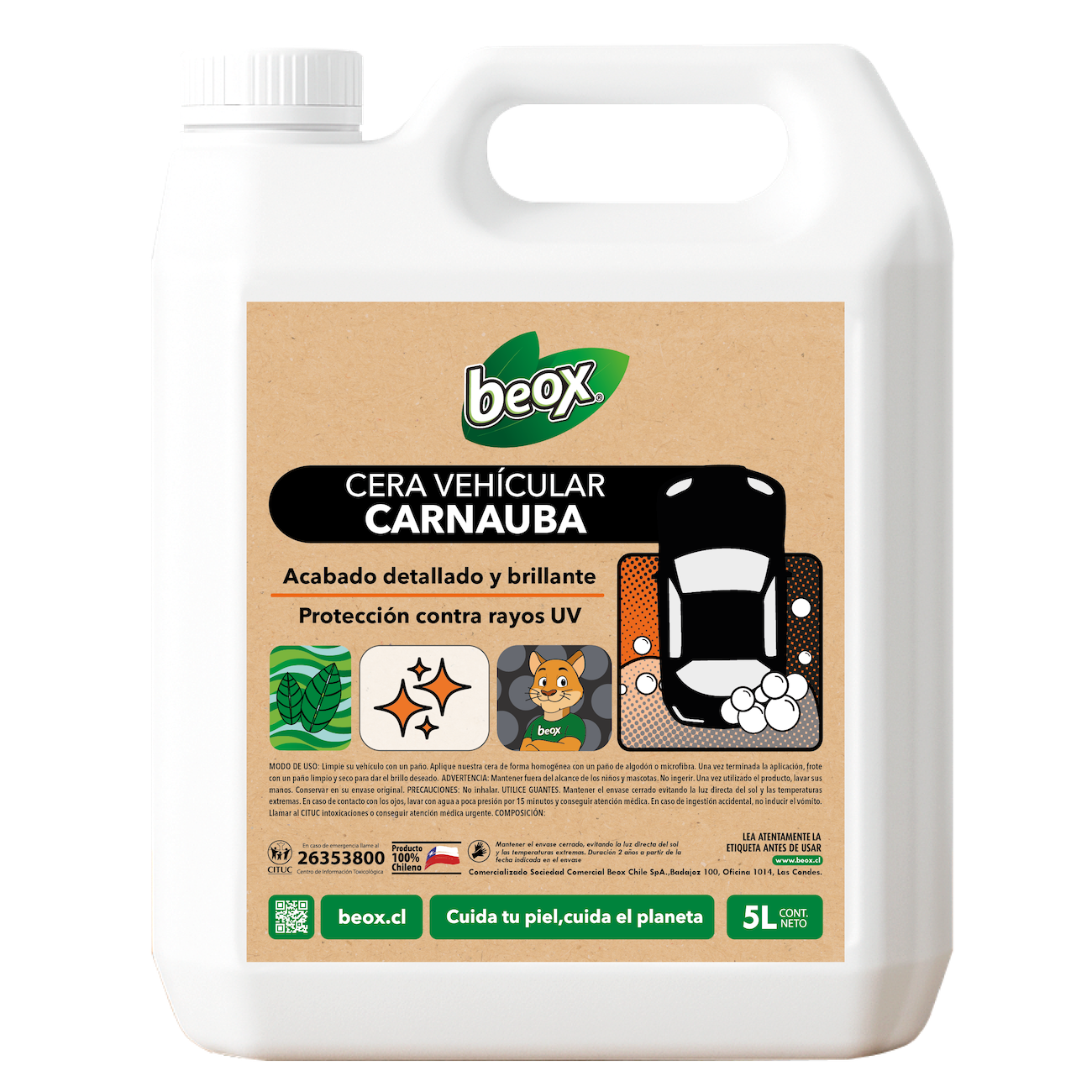 Cera Carnauba Vehiculos Beox® 5 Lts