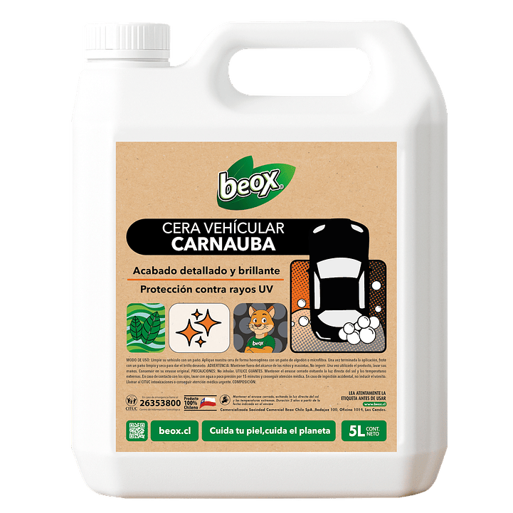 Cera Carnauba Vehiculos Beox® 5 Lts 1