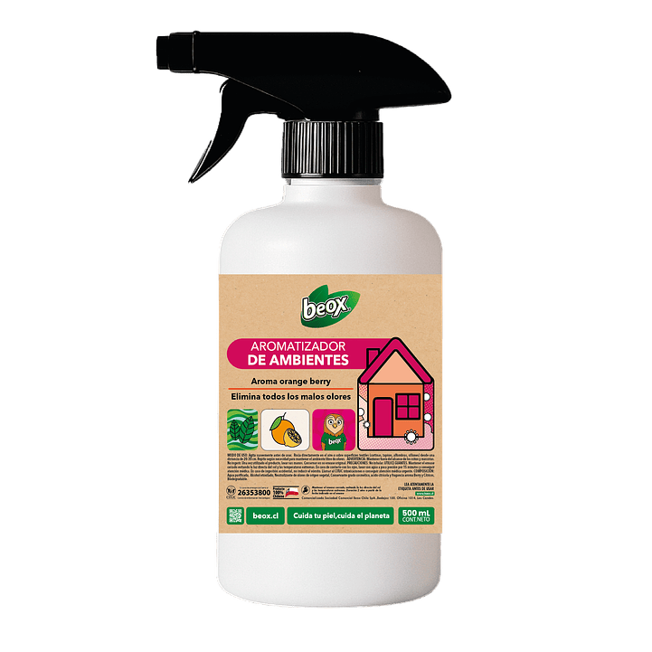 Aromatizador Telas Y Ambientes Orange Strawberry Beox® 500 Ml 1