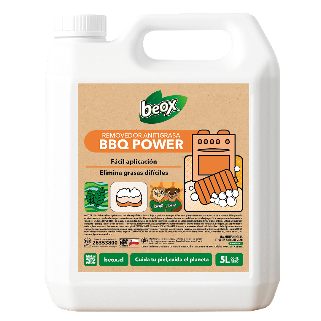 Removedor Bbq Antigrasa Power Beox® 5 Lts 1