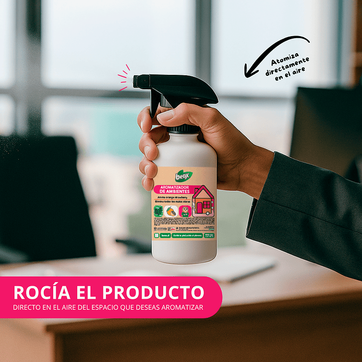 Aromatizador Telas Y Ambientes Orange Strawberry Beox® 500 Ml 3