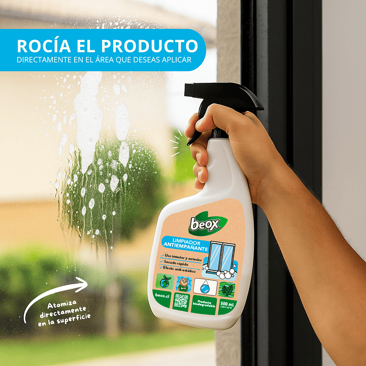 Limpiador Antiempañante Vidrios Beox® 500 Ml 3