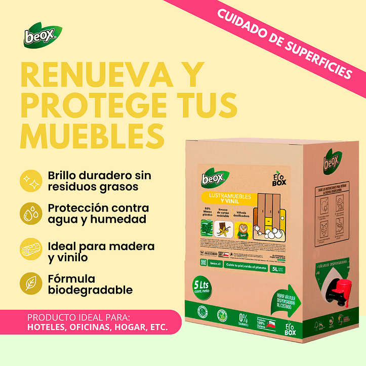 Lustra Muebles Y Vinil Beox® 5 Lts 4