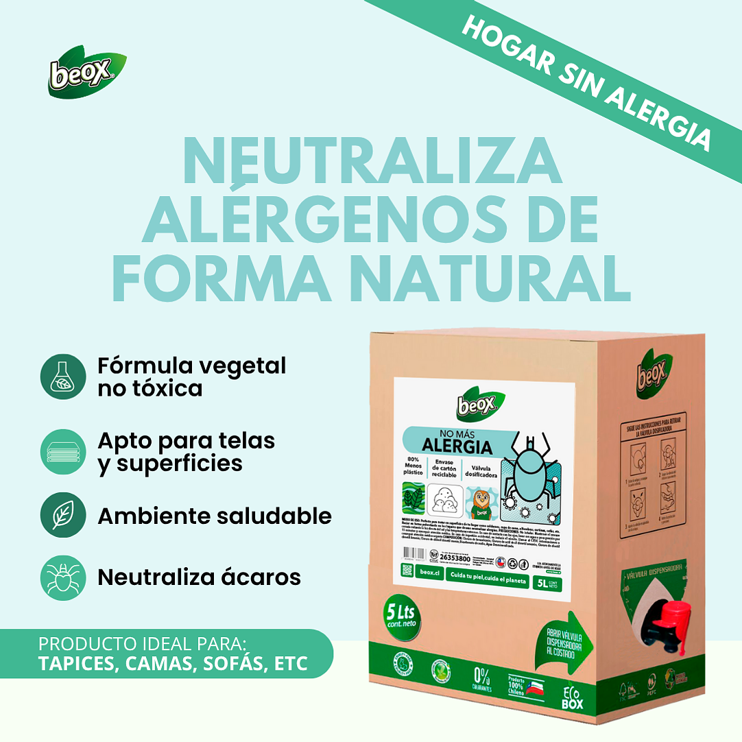 Neutralizador No Mas  Alergia Beox® Ecobox 5 Lts 3