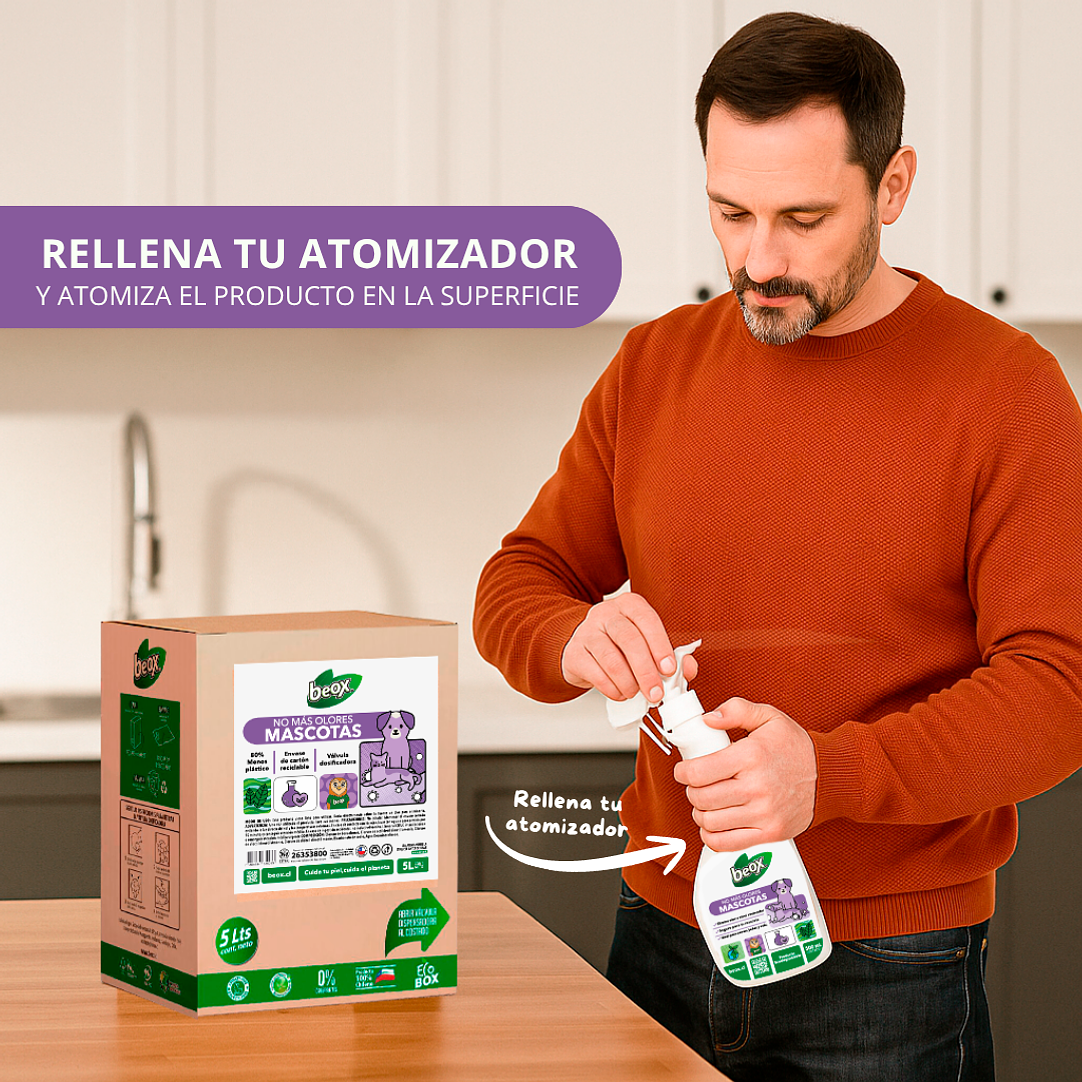 Eliminador Destructor Olores Mascotas Beox® Ecobox 5 Lt 5