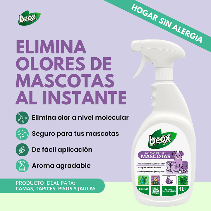 Elimina Destructor Olores Mascotas Beox® 1 Lt 2