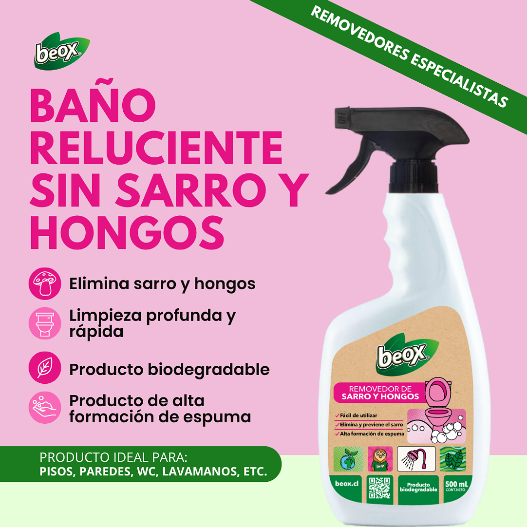 Removedor Sarro & Hongos Baños Beox® 500 Ml 2
