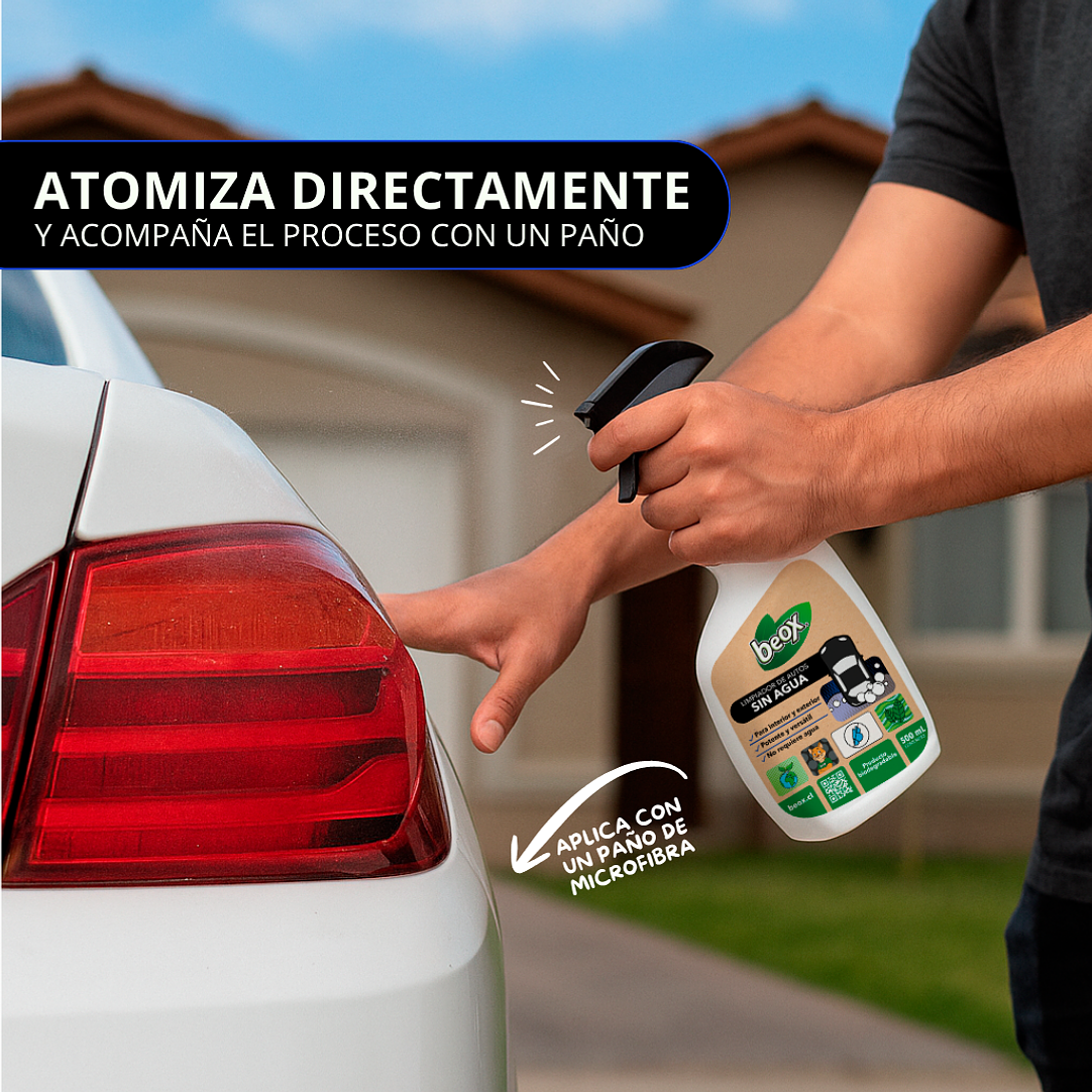 Limpiador De Autos Sin Agua Beox® 500 Ml 3
