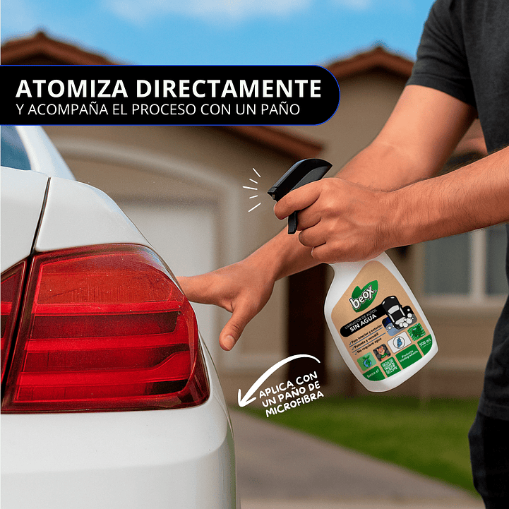 Limpiador De Autos Sin Agua Beox® 500 Ml 3