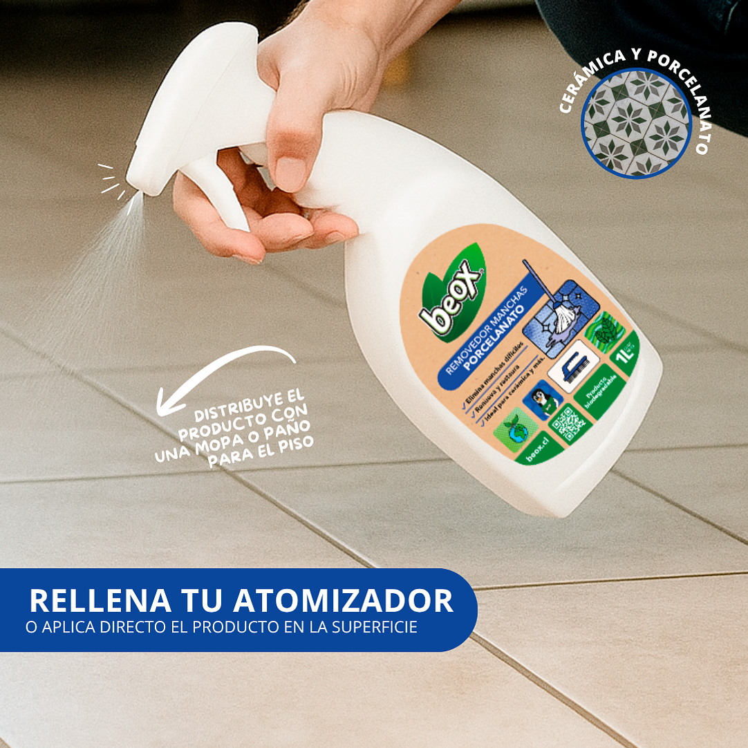 Removedor + Limpiador Piso Ceramicas/Porcelanato Beox® 5 Lts 2