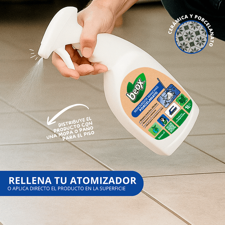 Removedor + Limpiador Piso Ceramicas/Porcelanato Beox® 5 Lts 2