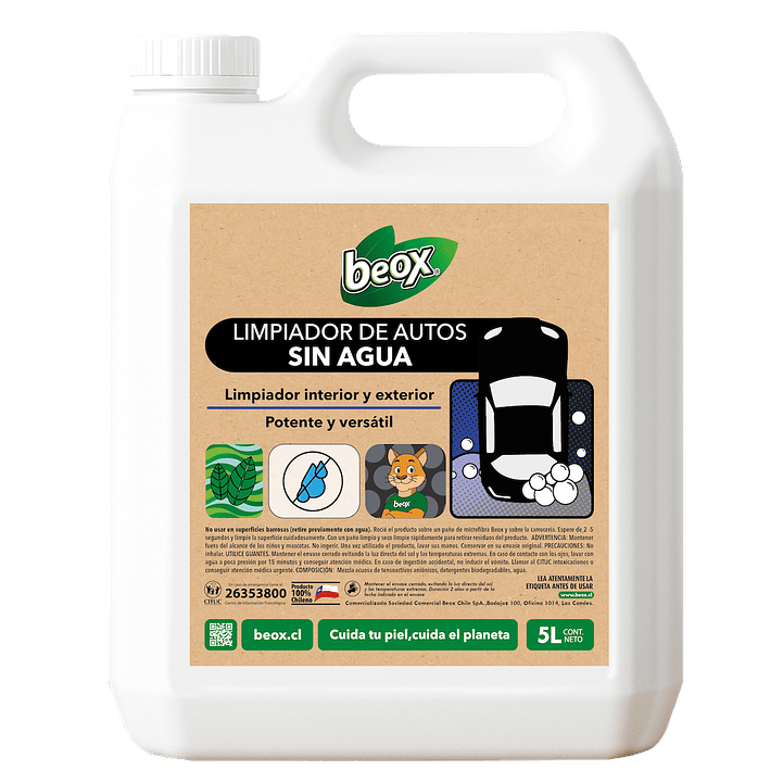 Kit Profesional Lavado Auto Sin Agua Beox® 5