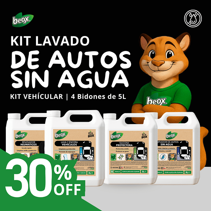 Kit Profesional Lavado Auto Sin Agua Beox® 1