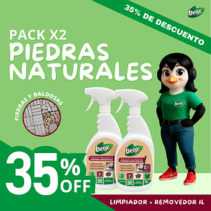 Removedor de Manchas + Limpiador Abrillantador Piedras y Baldosas 1 Lt