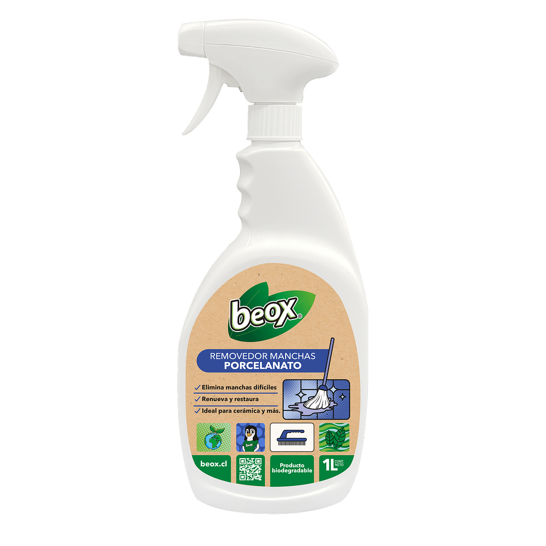 Removedor Manchas + Limpiador Abrillantador Piso Porcelanato Cerámicos Beox® 1 Lt 2