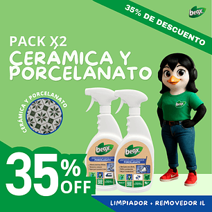 Removedor Manchas + Limpiador Abrillantador Piso Porcelanato Cerámicos Beox® 1 Lt