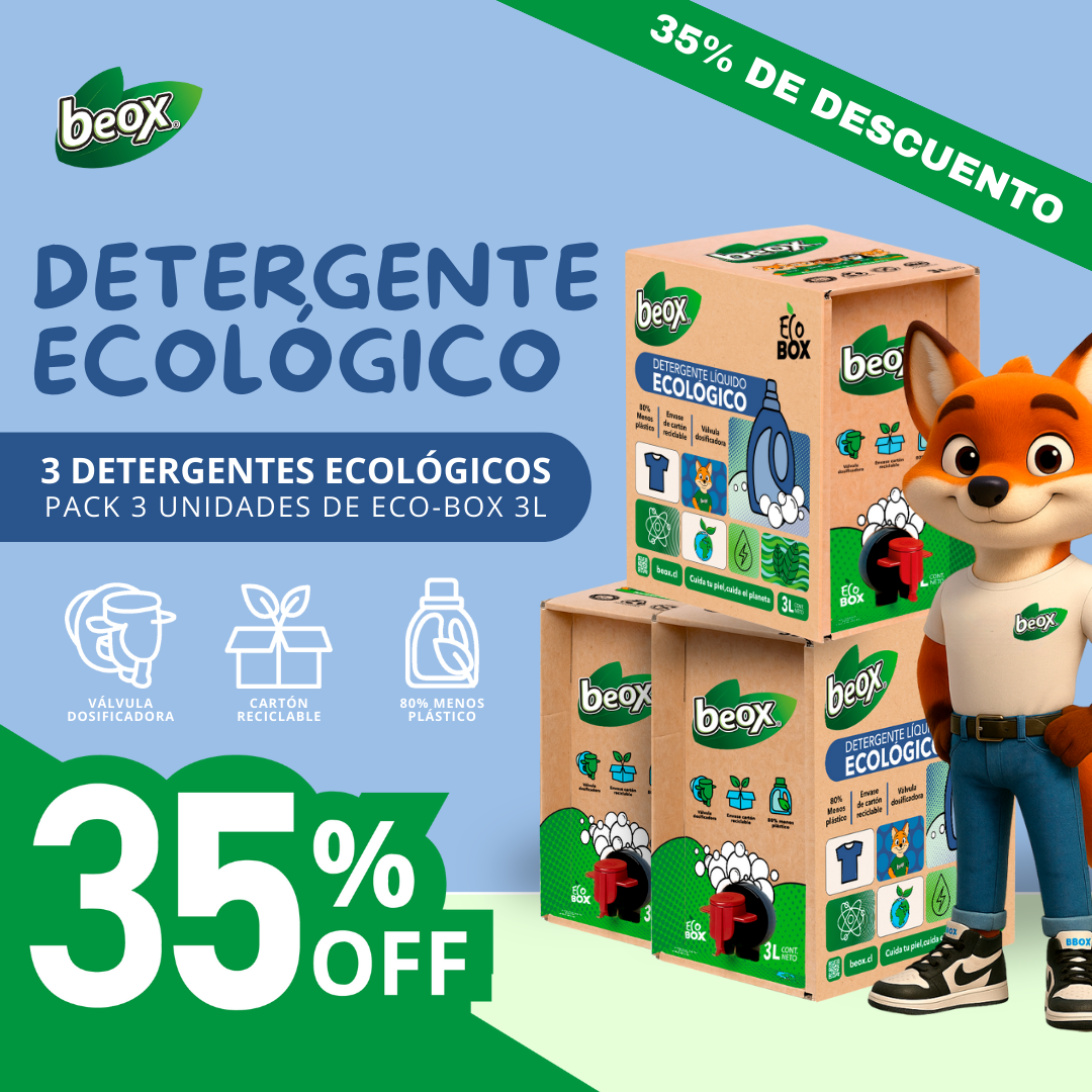 Pack X 3 Detergente Ecologico Beox® Ecobox 3 Lts c/u