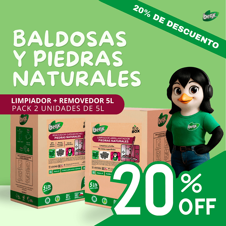 Removedor + Limpiador Piedras/Baldosas Beox® 5 Lts 1
