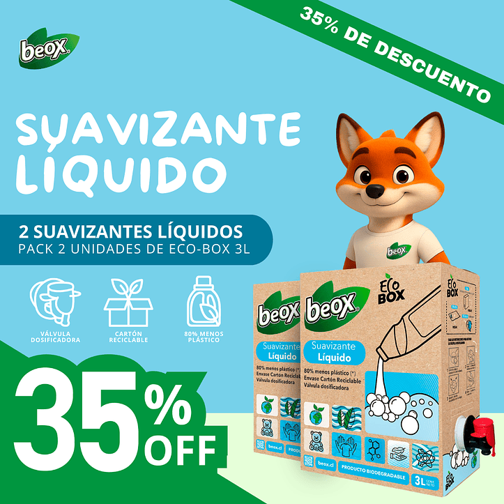 Pack X 2 Suavizante Beox® Ecobox 3 Lts c/u 1