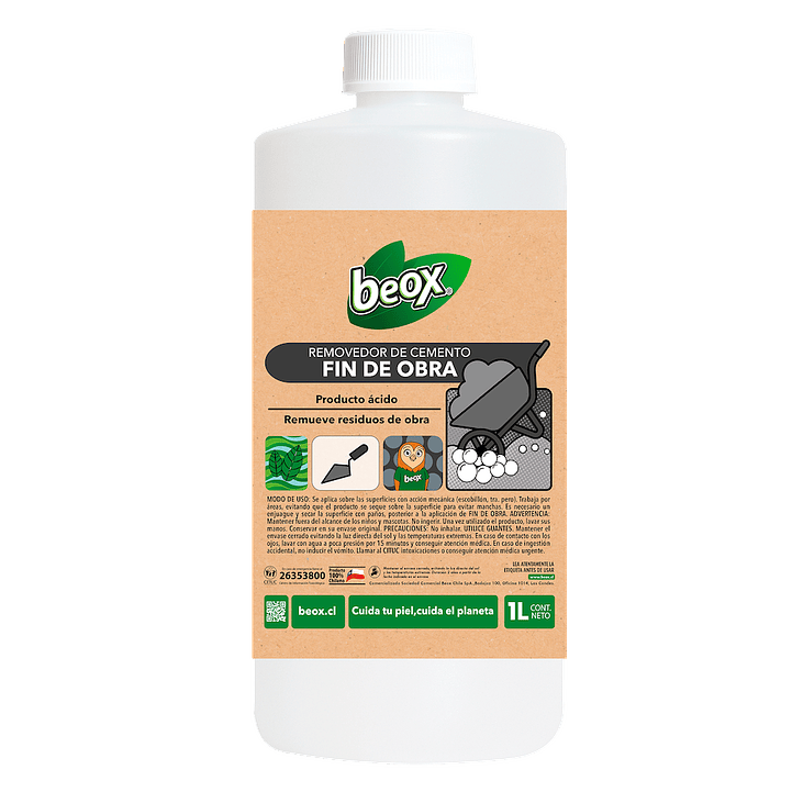 Removedor Limpiador Fin de Obra Beox® 1 Litro 1