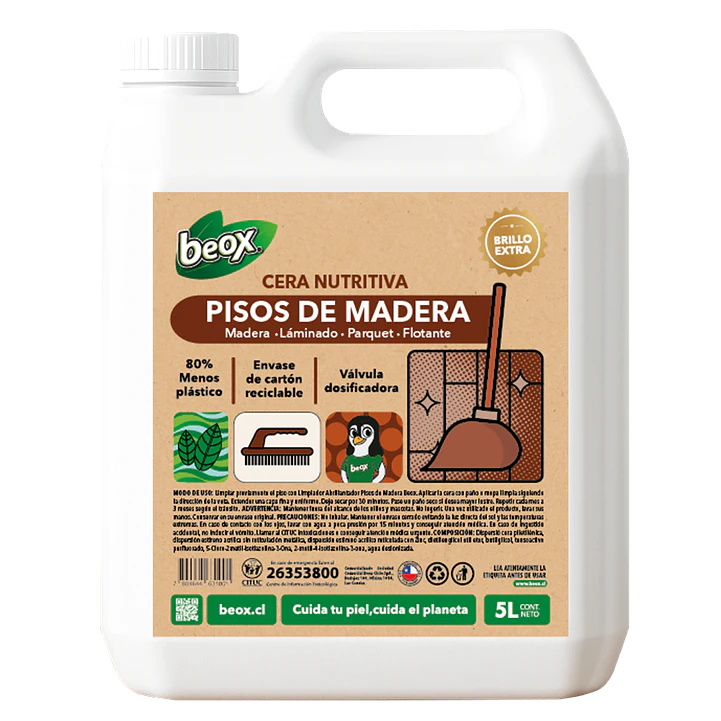 Cera Nutritiva Pisos de Madera Beox® 5 Lts 1