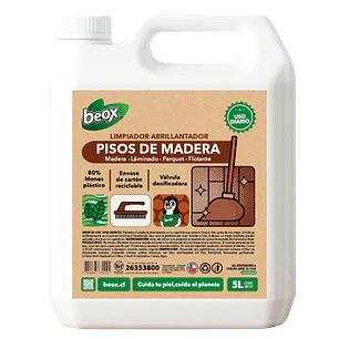 Limpiador Abrillantador Pisos Madera Beox® 5 Lts
