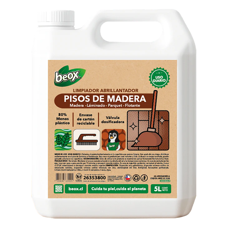 Limpiador Abrillantador Pisos Madera Beox® 5 Lts 1
