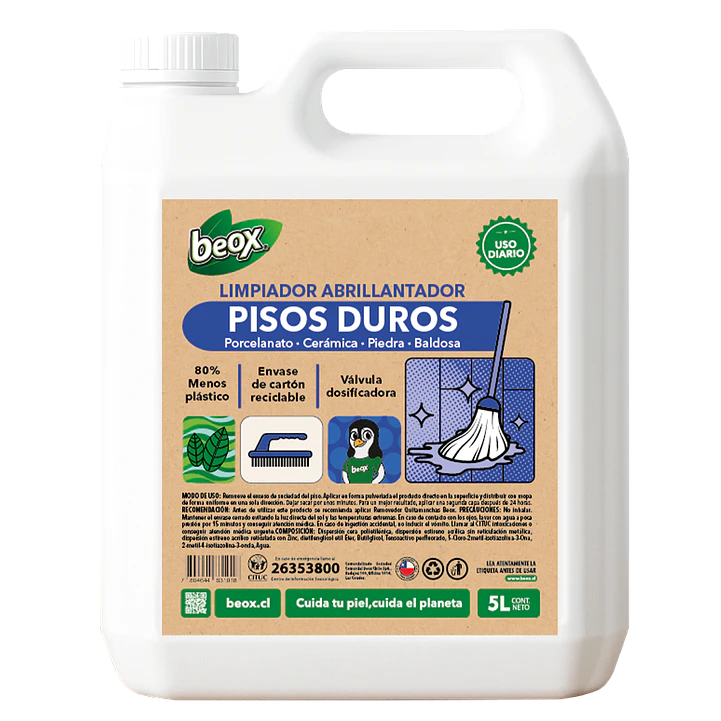 Limpiador Abrillantador Pisos Duros Beox®5 Lts 1