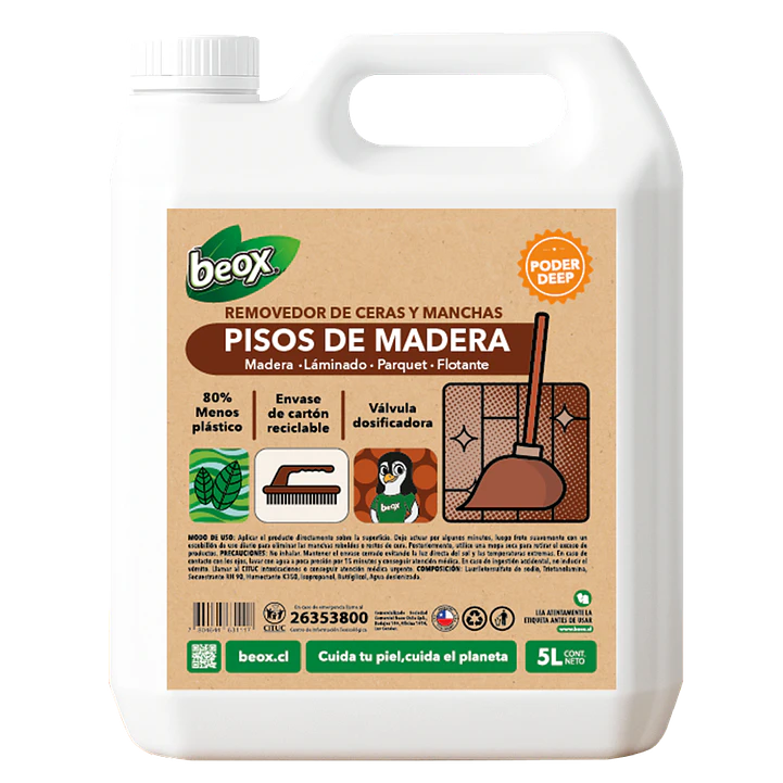 Removedor Ceras Pisos Maderas Beox® 5 Lts 1