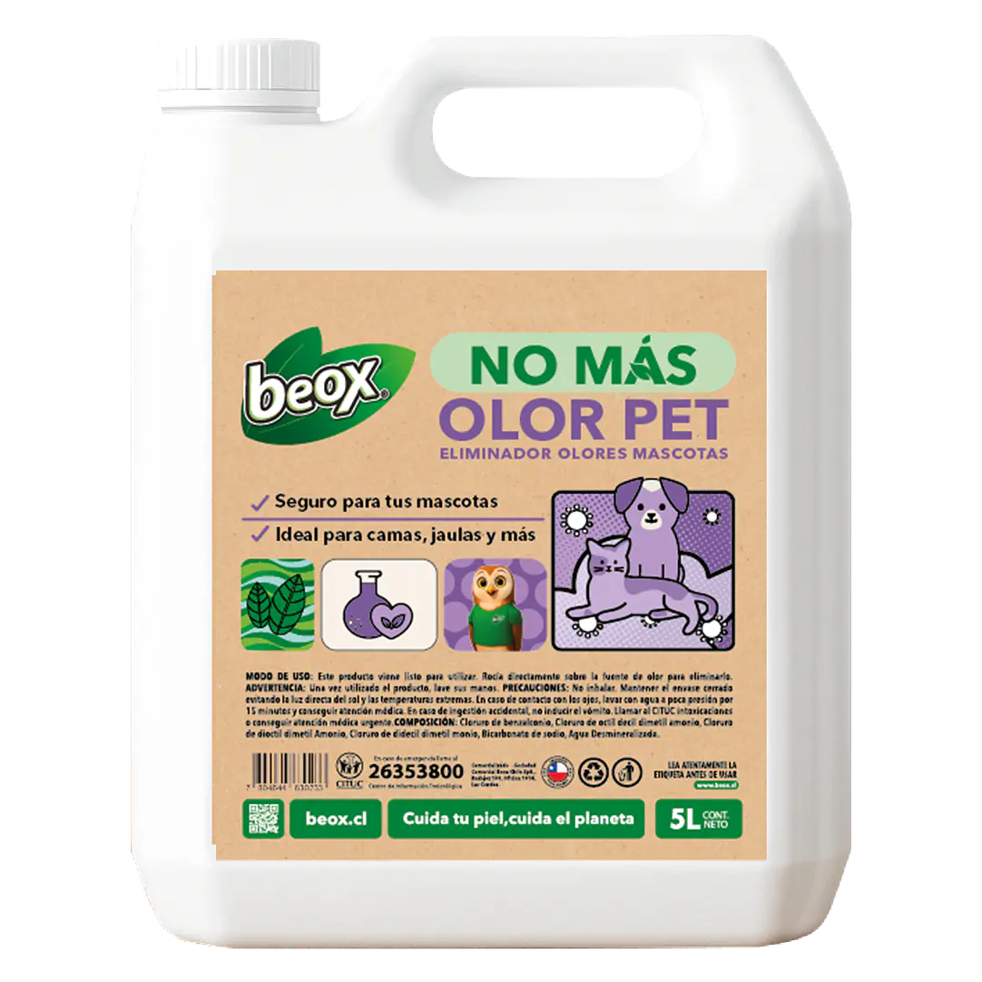 No Mas Olor PET Eliminador  Olores Mascotas Beox® 5 Lt 1