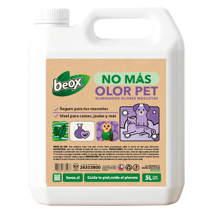 No Mas Olor PET Eliminador  Olores Mascotas Beox® 5 Lt 1